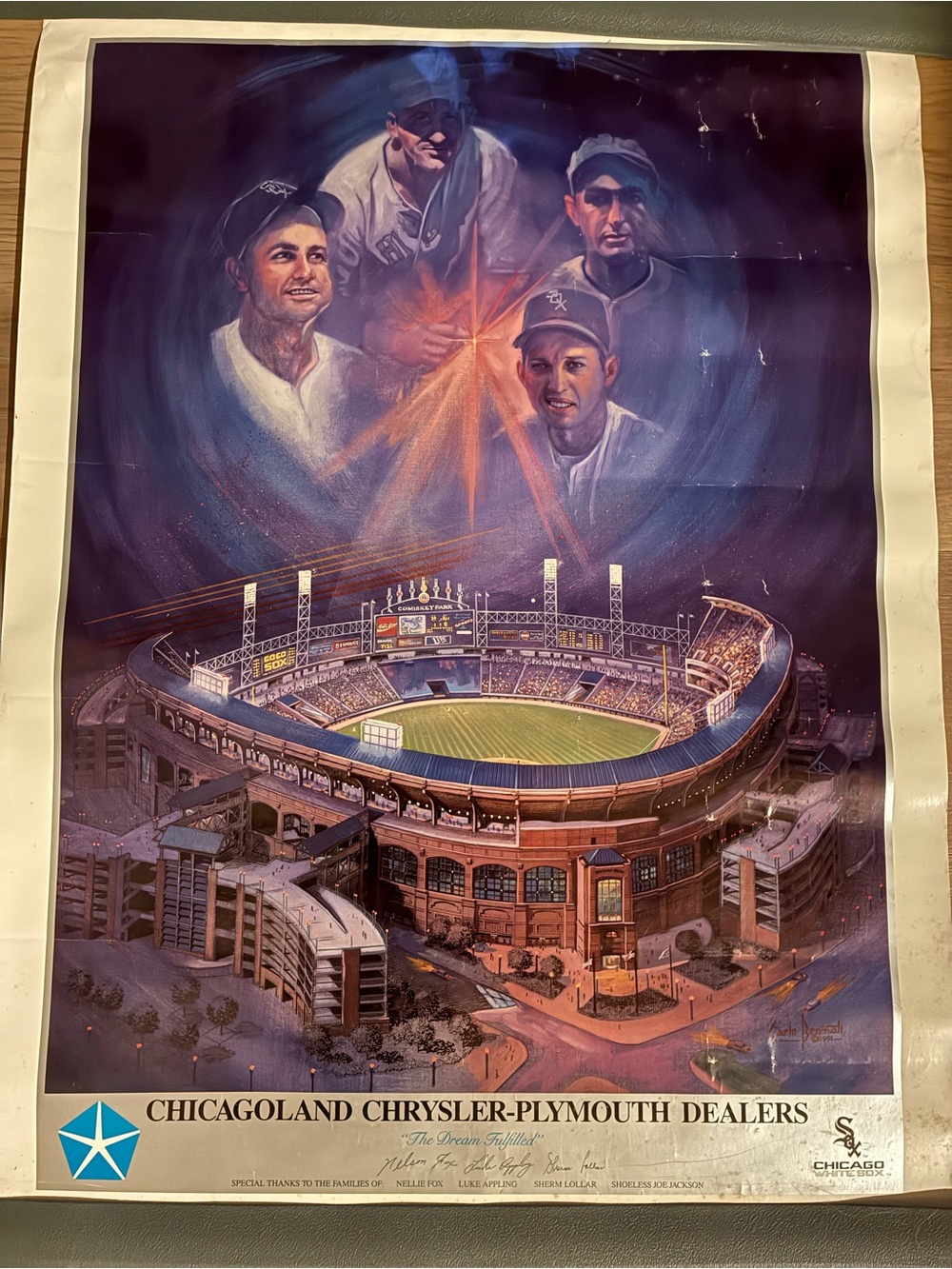 COMISKEY PARK CHICAGO WHITE SOX VINTAGE POSTER